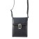 Male bag, 2 departments, with a portfolio lock, black color