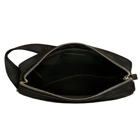 Male bag, lightning department, 1 external pocket, adjustable belt, black color-1