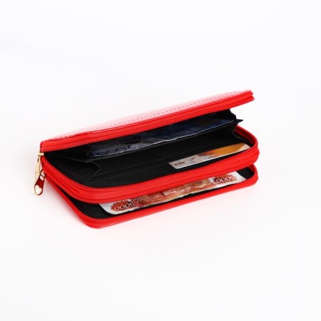 Women's wallet on lightning, red color-3