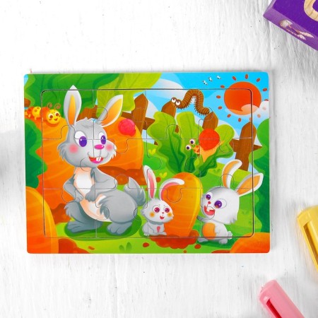 Puzzle "Bunny" 12 elements, 0.4 × 14.5 × 11 cm