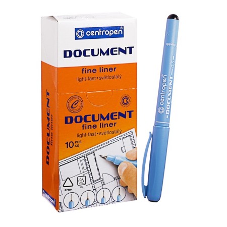 Capillary handle, 0.5 mm, centropen "Document" 2631, black, letter length 500 m, cardboard packaging