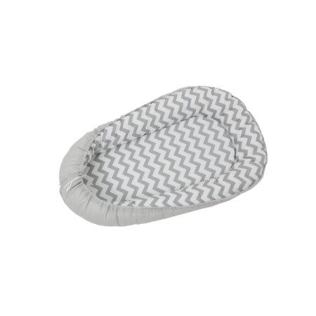 Nest, size 54x90 cm, gray color, zigzag print