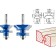 Set of milling bison 28770-50-ha2, for lining, shank d = 8 mm, 50 x 30 mm