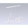 LED LED suspension with the Ambrella Light, Linetech, FL5393, LED, 62 W, ​​4650LUM, 3000-6400K, white color.