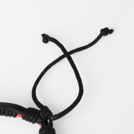 Bracelet unisex "Strength" Weaving, black-red color, D = 7 cm-3