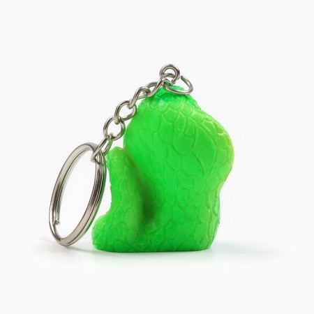 New Year's keychain for keys, voluminous "New Year: a snake with a coin" 2.7 x 8.5 cm-3