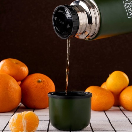 Thermos "Maclay", 750 ml (guarantee 5 years), retains heat 24 hours, green-3