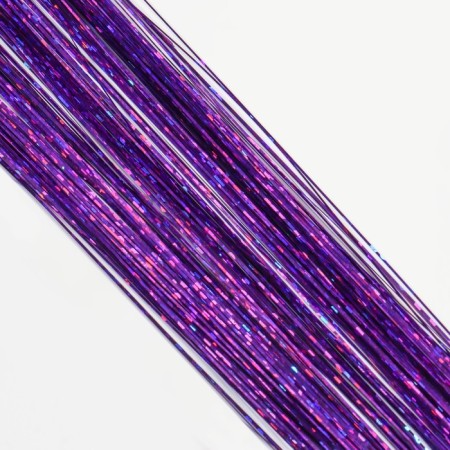 Hair strand, rain, clock, 50 cm, purple color-5