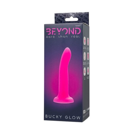 Фаллоимитатор, светящийся в темноте Beyond by Toyfa Bucky Glow, 14 см, силикон, цвет розовый-3