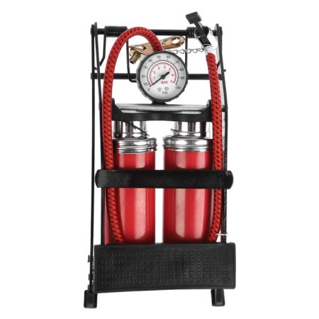 Necessary Cartage pump with a pressure gauge, 2 cylinders, reinforced-1