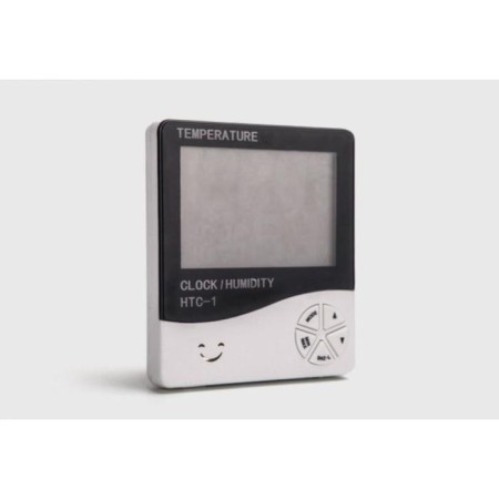 Clock - electronic biruni alarm clock with a thermometer, hygrometer, 10 x 10 cm-4