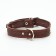 Belly leather embossed single-layer with a plate, 60 x 3 cm, Osh 45-57 cm, brown