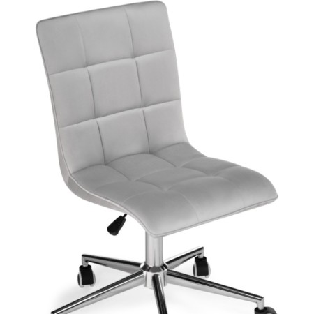 Computer chair ATV metal/velor, chrome/light gray 42x57x86 cm-5