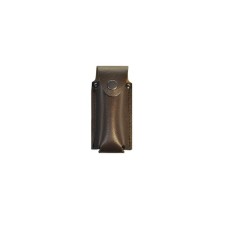 A folding knife cover is large, voluminous, with a blade of 12.5 cm long, leather, mix of flowers