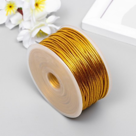 Lurex cord 2 mm, 50 m, gold