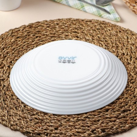 Deep plate AVVIR CARVE, 680 ml, D = 21.5 cm, glass ceramic, white color-2