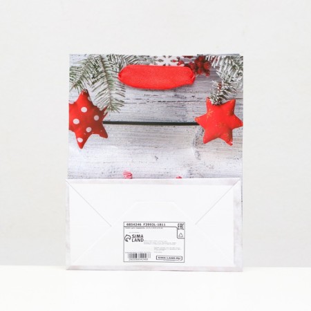Laminated “New Year deer” package 11.5 x 14.5 x 6 cm-3