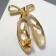 Brooch "Poins", pink color in gold