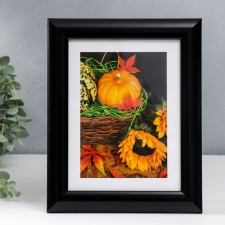 Plastic photo frame 15x20 cm 742 Black glossy (plastic screen)