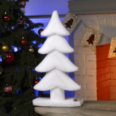 LED figure "Christmas tree" 27 × 52 × 11 cm, phlock, AAX2 batteries (not in the kit), glow warm white-1
