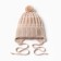 Children's hat minku, rr 35-40, beige color