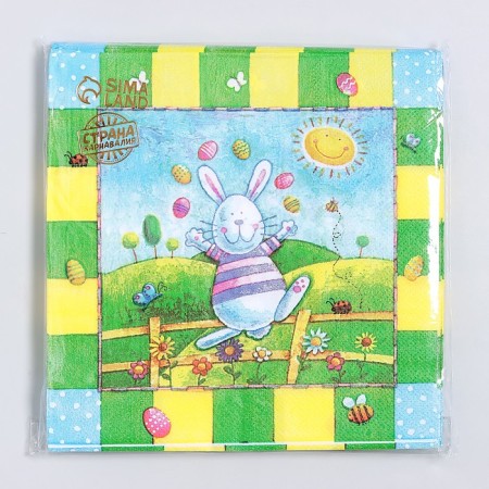 Paper napkins "Easter rabbit", 33x33 cm, set 20 pcs-3