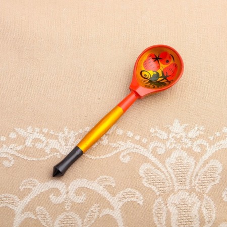 Sugar, with a spoon, 10 × 9 cm, Khokhloma-5
