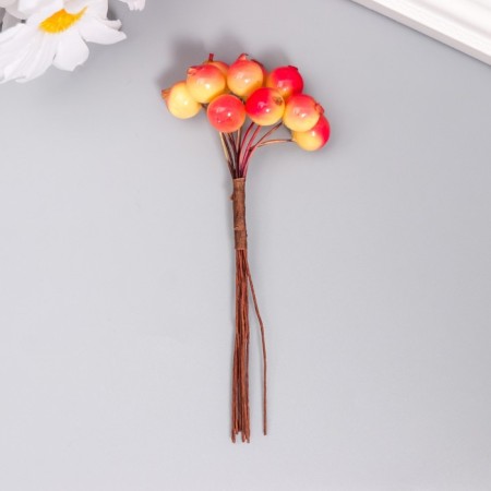 Decor for creativity "Yellow-pink berries" 1 bouquet = 10 berries d = 1 cm 10 cm