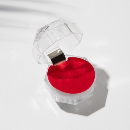 Case plastic under the ring "Ball", 4 × 4, red insert-4