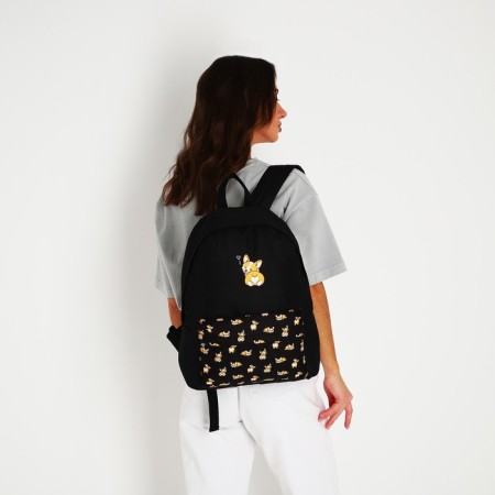 School Youth Corgi, 33x13x37 cm, lightning department, n/pocket, black-6