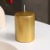 Candle - paraffin, varnished, gold metallic cylinder, 5.6 × 8 cm