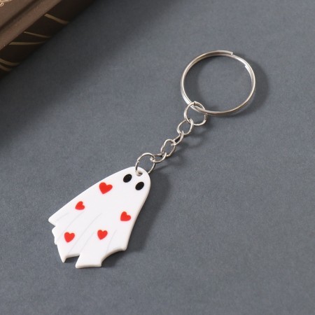 Acryl keychain "Ghost with hearts" 3.7x2.6x0.2 cm-1