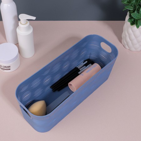 Organizer for storage "Wave", with handles, 1 section, 26 × 9 × 9.5 cm, color mix-3