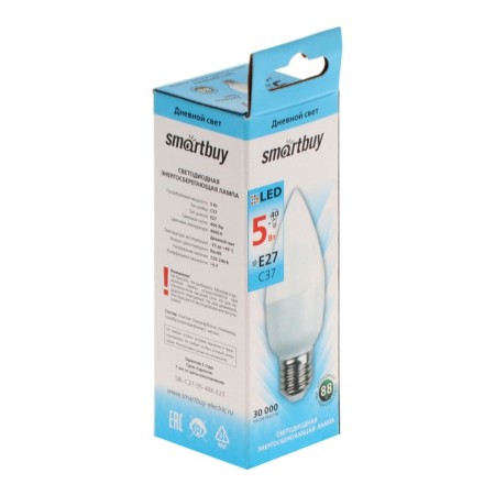 Smartbuy, E27, C37, 5 W, 4000 K, daylight light lamp-1
