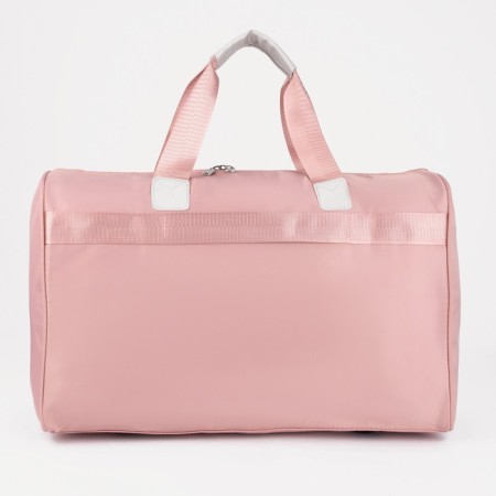 Road bag with lightning, external pocket, long belt, suitcase holder, pink color-1