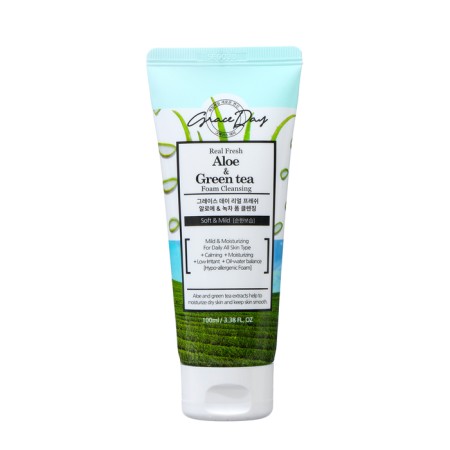 Grace day face foam, refreshing and cleansing, with aloe and green tea, 100 ml-1