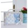 Baby plaid with a toy, size 90x120 cm, blue color