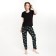 Female set (T -shirt, trousers), black color, size 50