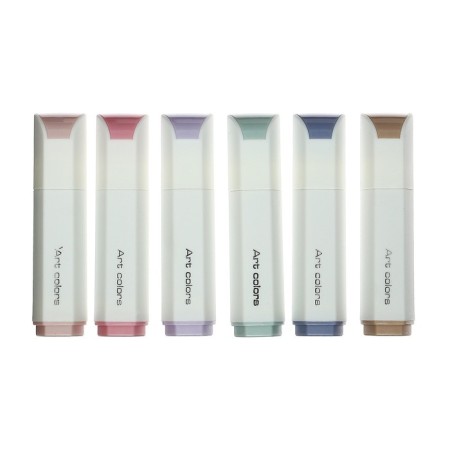 A set of markers-textbooks mini 6 colors, pastel