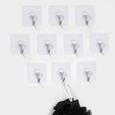 A set of self -adhesive hooks, 10 pcs, size 5.6 × 5.6 cm