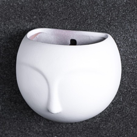 Figure pot "Silhouette" with a suspension, white, 10x7cm-1