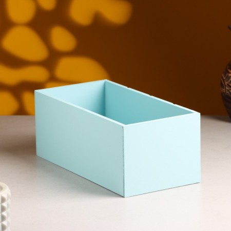 Wooden Kashpo "Hellas Bolshaya, Pack", 25 × 12.5 × 10 cm gray-blue-1
