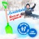 Children's spatula with a wooden handle, 41 cm, mix