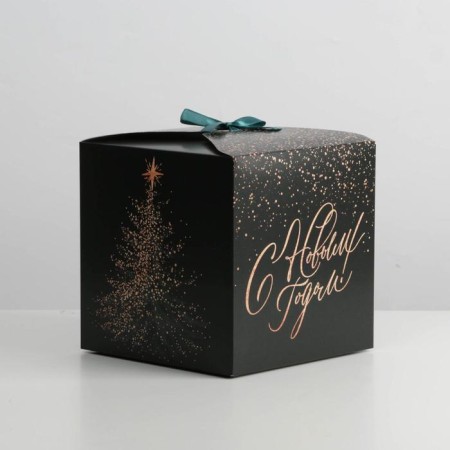 Folding box "Happy New Year", 18 x 18 x 18 cm, new year
