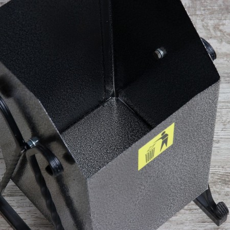 Street urn "square on bent legs" 22 l, gray, tank 0.5 mm, 50 x 33 x 33 cm-3