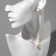 Set of 5 objects: earrings (4 pairs), a pendant “minimal” heart, color gold, 40 cm