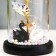 Nightlight "Flower and Swans" LED from batteries 3haaa 11x11x22 cm