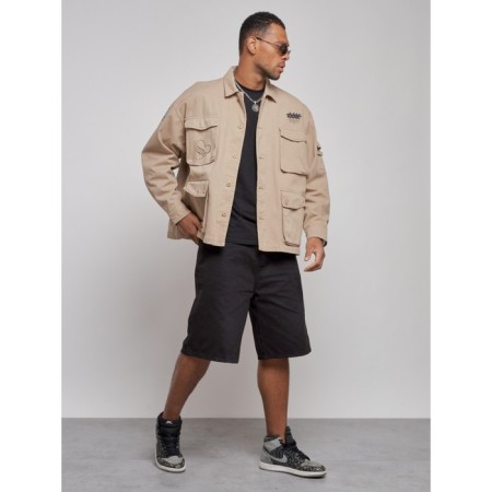 Jeaning jacket men's, size 54, beige color-2