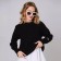 Women's sweater, black color, size 44-48 (One size)
