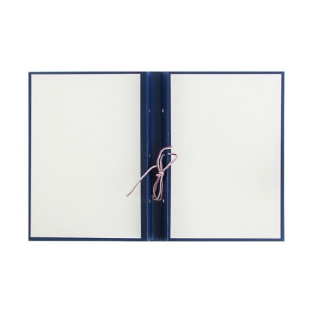 A4 Diploma Folder, Bumvinyl, scallops/cassation, (without paper) blue 10dr01-1